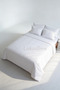 Home Single Plain White Luxury Cotton Duvet Cover Set (Duvet Cover 1 Pillowcase)