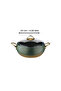 Caldora 7 Piece Granite Casserole Cookware Set with Green Gold Handles - 20/24/26 Deep /26 Casserole Pan - 6