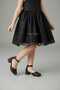 Girl's Black Colored Square Heeled Evening Shoes - 3