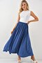 Bdart Textured Maxi Skirt with Drawer Waist Detail - 3