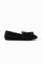 Women's Black Suede Ballerinas with Tassels, Flat Sole, Comfortable Daily Shoes Viona - 3
