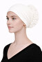 Light Ecru ◇   Cotton Ruffle Bonnet ◇   Silicone Non-Slip Seamless Bun Cap ◇   Daily Practical and Stylish Hijab - 4