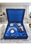 Gilded Double Porcelain Cup Set with Velvet Box and Copper Coffee Pot - 3