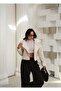 Fur-Collar Suede Biker Jacket Black - 2