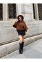 Women's Oversize Relaxed Fit Boat Neck Short Sleeve Knitwear Blouse - 6