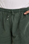 Khaki Men's Cotton-Linen Blend Shorts - 3