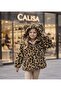 Girl's Leopard Print Plush Fur Coat Coat - 8