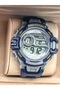 Waterproof, with stopwatch, suitable for pool use, dark blue Sports Digital Men's Wristwatch + bracelet - 5