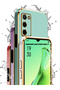 Petrol Blue Edges Luxury Silicone Case with Gold Detail for Oppo A16 - 2
