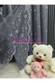 Star Pattern Gray Color Children's Room Tulle Curtain 1X2.5 Dense Pleats Will Change the Atmosphere of Your Room. The Sample Fabric Is 30X28 in Size.
