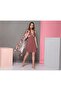 Women's Leaf Pattern Leaf Patterned Dressing Gown Set - 2