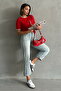 Red and White Shepherd Stitched T-Shirt