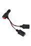 Car Cigarette Lighter 12V 24V Splitter Adapter W/ On Off Switch 1 Male To 2 Female Sockets Y Spli... - 7