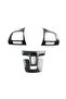 ABS Car Carbon Fiber Texture Steering Wheel Panel Button Cover Trim For VW Golf 6 MK6 2009-2013 P... - 2