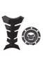 Gas Cap Cover Sticker and protector 3D Carbon Fiber Gel Gas Fuel Tank Pad Protector Sticker Motor...