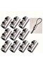 10pcs Adjustable Stainless Steel Wire Rope Lock Clamps - Self-Locking Fasteners for Home Renovati...