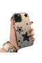 iPhone 16 Pro Max Compatible Unbreakable Silicone Cute Star Pattern Printed Cover Shock Absorbing Protection - 3