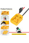 محول عجلات الطاقة لمحول بطارية Dewalt 20 فولت مع مفتاح الصمامات ومحطات الأسلاك 12AWG سلك ... - 4