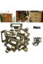 10 PCS Cabinet Drawer Label Pulls Antique Style Brass Tag File Name Card Holder Frame For Jewelry... - 2