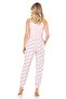 Women's Pink Winter Bear Patterned Ribbon-Lined Pajama Bottoms - 2