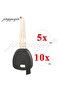10 pcs jingyuqin 5/10pcs Transponder Ignition Key Shell Case For Honda Accord Odyssey Insight Acura