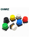 24PCS Tactile Push Button Switch Momentary 12*12*7.3MM Micro switch button + 12PCS Tact Cap(6 col... - 7