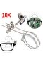 20x 10X Double Lenses Magnifying Glass Stainless Steel Clip Magnifier Rotatable MINI Magnifier Diame - 3