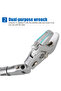 Silver Adjustable Torque Wrench 180 Degree Folding Ratchet Wrench Household Maintenance Pulley Wrenc - 4