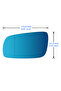 For VW Golf MK4 1996-04 Blue Wing Door Rearview Mirror Glass Heated Convex Left - 6