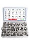 600Pcs Single Ear Hose Clamps kit 6.5-33.1mm 304 Stainless Steel Hoses clips Crimp Rings, Steples... - 7