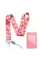 1pc Pink Daisy Teacher Lanyard,Suitable for Keys, ID and Phone with Metal Buckle- Women'S Floral ...