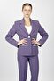 Garnili Single Button Classic Women's Jacket-Lilac - 1186100 - 2