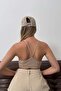 Women's Rope Strap Ribbed Slim Fit Bustier Beige - 26m 9027 - 5