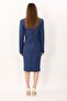 Garnili Single Button Classic Women's Jacket-Indigo - 1186100 - 3