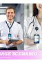 Science Badge Holder, Retractable Reel Clip, Durable with Carabiner, Card Name Tag, Vertical ID C... - 8