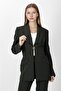 American Collar Modern Long Women's Jacket-Khaki - 1187100