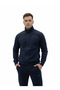 New Season Navy Blue Men's Zippered Stand Collar Tracksuit Set - 4