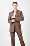 American Collar Modern Long Women's Jacket - Brown - 1187100 - 4