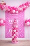 Simple and Stylish Pvc Column Balloon Printed Backdrop Birthday Party Set Decoration for Girls - 4