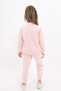 Girl's 2-Piece Set Printed College Collar Zippered Pocket Sweatshirt & Ribbed Waistband Jo - 4