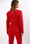 Classic Women's Jacket with High Collar - Red - 1188100 - 6