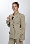 Men's Collared Double-Breasted Modern Women's Jacket - Bamboo - 1189100 - 4