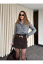 Blue Brown Pocket Flap Shirt - 508