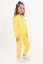 Girl's 2-Piece Set Printed College Collar Zippered Pocket Sweatshirt & Ribbed Waistband Jo - 2