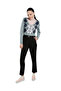 Women Grey Full Sleeve Argyle Checks Cardigan - 4
