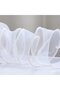 Pearlized Ruffled Tulle White Organza Ribbon 2 Mt (cm X 2Mt), Floral Material, Bridal Bouquet, Bohça Mis