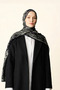 Zeraf Wool Silk Shawl - Black - 4