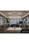 LED chandelier, multi-tiered + rectangular