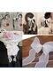 Pearlized Ruffled Tulle White Organza Ribbon 2 Mt (cm X 2Mt), Floral Material, Bridal Bouquet, Bohça Mis - 2