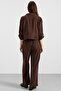 Metal Snap Crop Modal Jacket Brown 8285 - 7